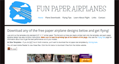 Desktop Screenshot of funpaperairplanes.com